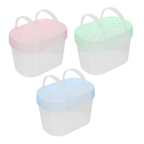 Abaodam 3Stücke Teiliges Handheld Haustierkäfig Für Hamster Und Schildkröten Transportbox Atmungsaktiv Für Reisen Camping Und Ausflüge von Abaodam
