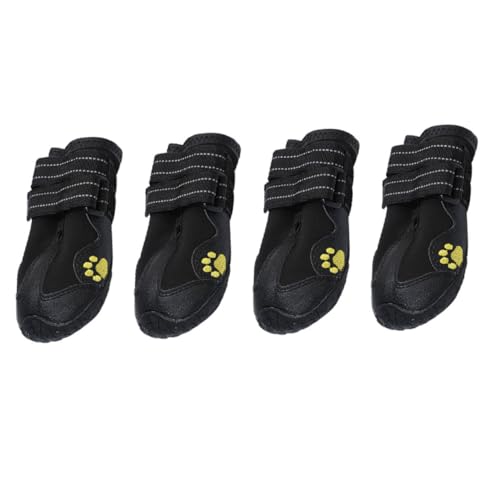 Abaodam 4 Stück Anti-schlupf-hundefußabdeckung Outdoor-Schuhe Für Hunde Stiefel Pfote Hundeschuhe Für Kleine Hunde Gehen Griffe Welpe Nicht-Schuhe Groß Tierschuhe Gummi Schwarz Abaodam 4 Stück Anti-schlupf-hundefußabdeckung Outdoor-Schuhe Für Hunde Stiefel Pfote Hundeschuhe Für Kleine Hunde Gehen Griffe Welpe Nicht-Schuhe Groß Tierschuhe Gummi Schwarz von Abaodam