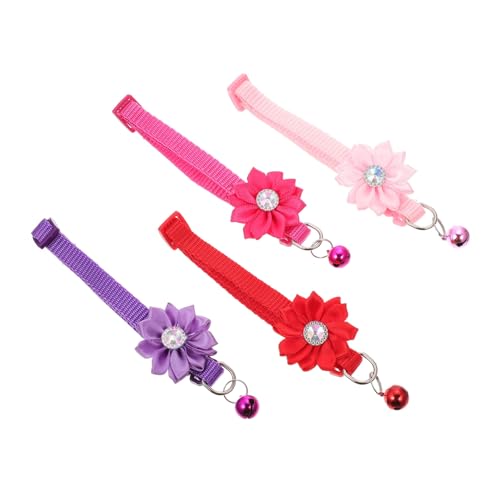 Abaodam 4 Stück Blumenhalsband für Haustiere Verstellbares Dekoratives Hundehalsband mit Glocke Teiliges Rot Rosa für Fotografie und Festlichkeiten Abaodam 4 Stück Blumenhalsband für Haustiere Verstellbares Dekoratives Hundehalsband mit Glocke Teiliges Rot Rosa für Fotografie und Festlichkeiten von Abaodam