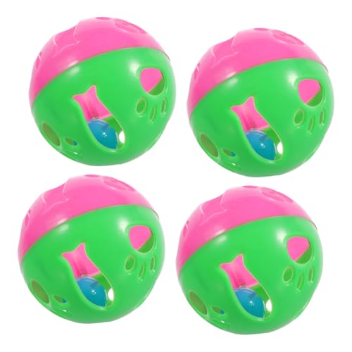 Abaodam 4 Stück Glocke Bunt Ballspielzeug Für Katzen Katzenspiel Rollen Haustiere Katzenglocke Bälle Glockenkugeln Aus Kunststoff Katzenbälle Plastik von Abaodam