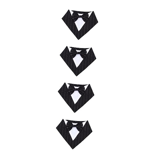 Abaodam 4 Stück Dreieckstuch Für Haustiere Hochzeitsdeko Hündchen Polyester Passen von Abaodam