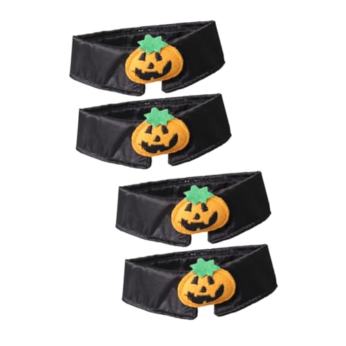 Abaodam 2sets Süßes Katzenhalsband Polyester Halloween Kürbis Fliege Haustierzubehör Katzenhalsband Bowties 2pcs*2 von Abaodam