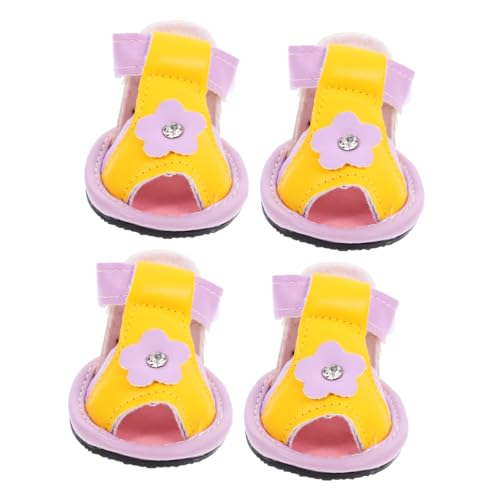 Abaodam 4 Stück Haustier Sandalen Hundeschuhe Kleine Hunde Atmungsaktive Hundeschuhe Hundeschuhe Strand Hundesandalen Outdoor Stiefel Für Hunde Kleine Hundeschuhe Hundeschuhe von Abaodam