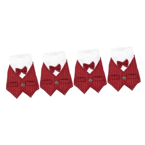 Abaodam 4 Stücke Engagement Bandana Hochzeit Kleidung Welpen Anzug Kleid Hemd Bekleidung Liefert von Abaodam