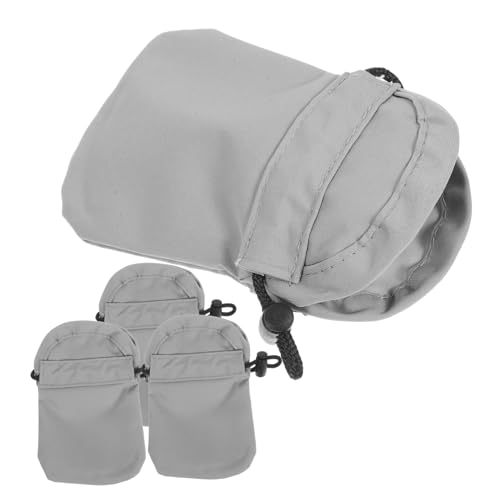 Abaodam 4 Stück Haustierschuhe Kratzfeste Katzenfußschuhe Hundestiefel Kätzchenschuhe Hundeschuhe Kratzfeste Katzenschuhe Kleine Hundebereich Hundefüße Bedeckt Nylon Light Grey von Abaodam