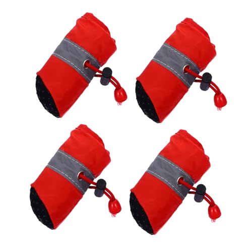 Abaodam 4 Stück Hundeschuhe Nicht Hund Schuh Abdeckung groß Beschützer Stiefeletten Stiefel für Hunde Weihnachtspfotenschutz rutschfeste Haustierschuhe Schuhe für Hunde rot Abaodam 4 Stück Hundeschuhe Nicht Hund Schuh Abdeckung groß Beschützer Stiefeletten Stiefel für Hunde Weihnachtspfotenschutz rutschfeste Haustierschuhe Schuhe für Hunde rot von Abaodam