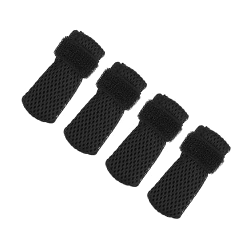 Abaodam 4 Stück Kratzfeste Schuhe für Katzen Katzentipps für Krallen Katzenstiefel Katzenschuhe Katzenhandschuhe gegen Kratzer Polyester Schwarz von Abaodam