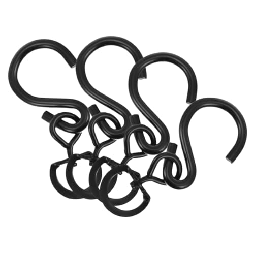 Abaodam 4 Stück Rotierende Taste Garten zubehör Halter für hängende Blumentöpfe Blumentopfaufhänger im Freien Hochleistungs-Pflanzenaufhänger Pflanzhaken zum Aufhängen Eisen Black von Abaodam