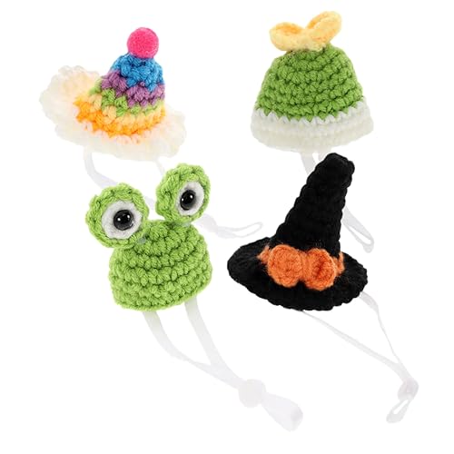 Abaodam 4stücke Teiliges Mini-Haustier-hüte Für Hamster Einstellbare Tierkopfbedeckung Für Halloween Niedliche Kostümaccessoires Für Kleine Tiere Wie Chinchillas Und Vögel von Abaodam