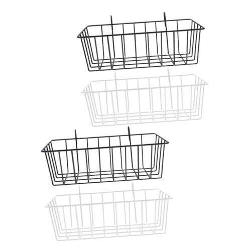 Abaodam 4 Stück Teiliges Kaninchen Heuraufe Metallrahmen Futterspender für Kleintiere Wie Meerschweinchen Chinchillas Tragbar Leicht zu Reinigen Weiß und Schwarz von Abaodam