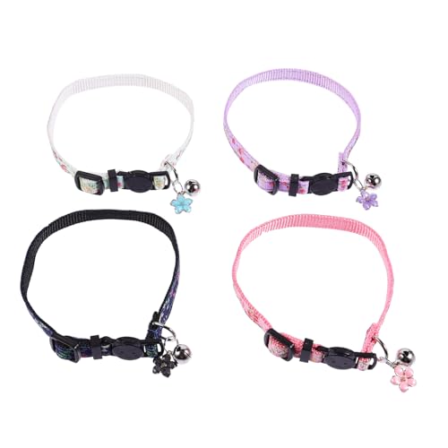 Abaodam 4 Stück Teiliges Katzenhalsband mit Floralem Design Verstellbares Sicherheits Katzenhalsband aus Atmungsaktivem Weiche Pet Necklace für Kleine Katzen Farben Rosa Abaodam 4 Stück Teiliges Katzenhalsband mit Floralem Design Verstellbares Sicherheits Katzenhalsband aus Atmungsaktivem Weiche Pet Necklace für Kleine Katzen Farben Rosa von Abaodam