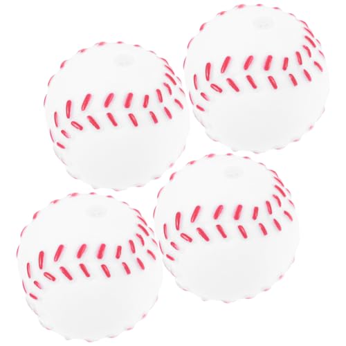 Abaodam 4 Stück Teiliges Tennisball für Hunde Quietschendes Kauspielzeug aus Verschleißfestem Gummi Leichte und Kompakte Hundebälle für Kleine Hunde Interaktives Spiel zur Zahnreinigung von Abaodam