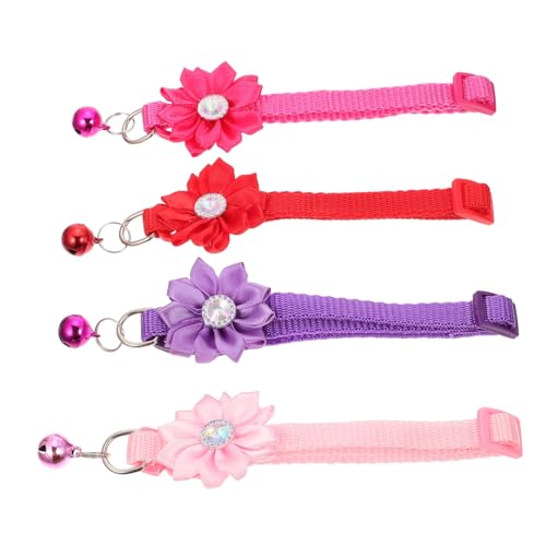 Abaodam 4 Stück Teiliges Verstellbares Haustier Halsband mit Blumenmotiv Atmungsaktives Material Dekoratives Hundehalsband für Bilder und Partys in Rot Inklusive Glocke Abaodam 4 Stück Teiliges Verstellbares Haustier Halsband mit Blumenmotiv Atmungsaktives Material Dekoratives Hundehalsband für Bilder und Partys in Rot Inklusive Glocke von Abaodam