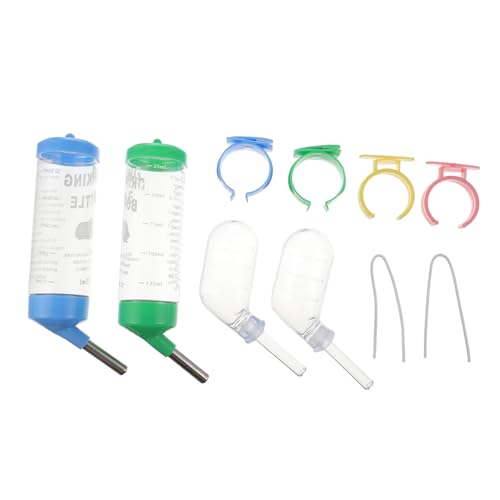 Abaodam 4 Stück Trinkbrunnen für Hamster Wasser Trinker Düse Trinken schmucklos Hamster trinkflasche hasentrinkflaschen Trinkflasche mit Rollkugel kleine Trinkflasche für Haustiere Plastik von Abaodam