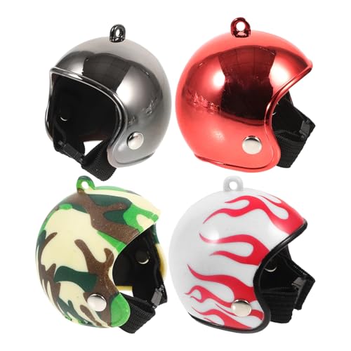 Abaodam 4 Stück Vogelhelm für Haustiere Lustige und Kreative Schutzhelme für Hühner und Kleine Vögel Sicher und Robust Requisite für Küken und Papageien von Abaodam