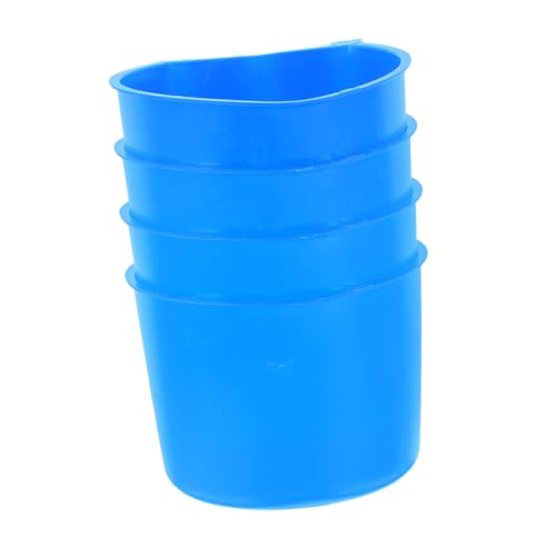 Abaodam 4 Stück Vogelkäfig -Fütterungsschale Kleine Hundeblächen Befestigbare Schalen für die Hundekiste Kaninchentränken für Käfige Tränkenäpfe für Haustiere Welpenwasserschale Sport Blue von Abaodam