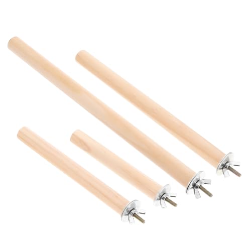 Abaodam 4stücke Holz Sitzstangen Für Vögel Robuste Papageien Und Wellensittiche Perch Spielstand Zubehör Für Käfige Krallenpflege Und Spielmöglichkeiten von Abaodam