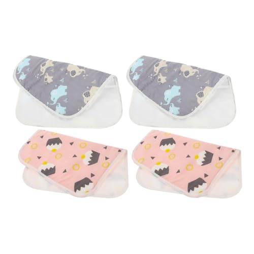Abaodam 4 Stück Wiederverwendbare Pack Meerschweinchen Training Pads Waschbare Käfigmatten für Kleine Haustiere für Meerschweinchen und Hamster Komfortables Design von Abaodam