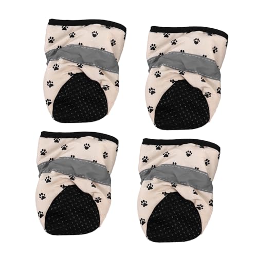 Abaodam 4 Stück wasserdichte Haustierschuhe hundeschuhe Hundestiefel Stiefel für Hunde Pfotenschützer Welpenschuhe Stoff Yellow Abaodam 4 Stück wasserdichte Haustierschuhe hundeschuhe Hundestiefel Stiefel für Hunde Pfotenschützer Welpenschuhe Stoff Yellow von Abaodam