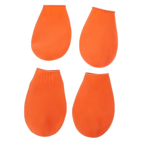 Abaodam 4 Stück wasserdichte Hundeschuhe für Kleine Hunde Teiliges rutschfeste Pfotenschutz Schuhe Strapazierfähige und Bequeme Outdoor Boots Orange S von Abaodam
