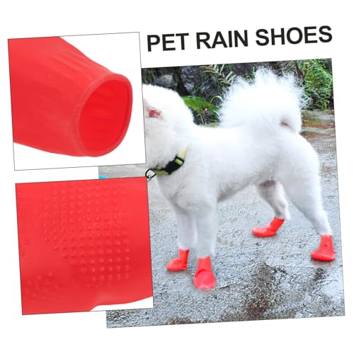 Abaodam 4 Stück wasserdichte Hundeschuhe rutschfest mit Flexiblem Leichtem Material für Outdoor Joggen Schmutzabweisend Pfotenschützer für Kleine und Mittlere Hunde von Abaodam