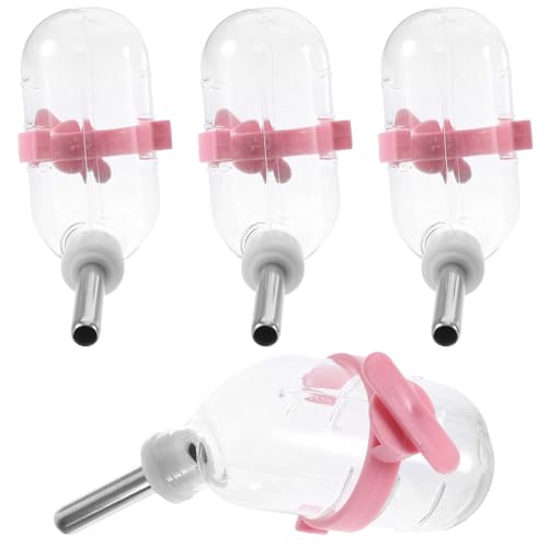 Abaodam 4Stücke Automatische Pack Hamster Trinkflasche Wasserzufuhr für Kleintiere Auslaufsicheres Design für Hamster Meerschweinchen und Chinchillas von Abaodam