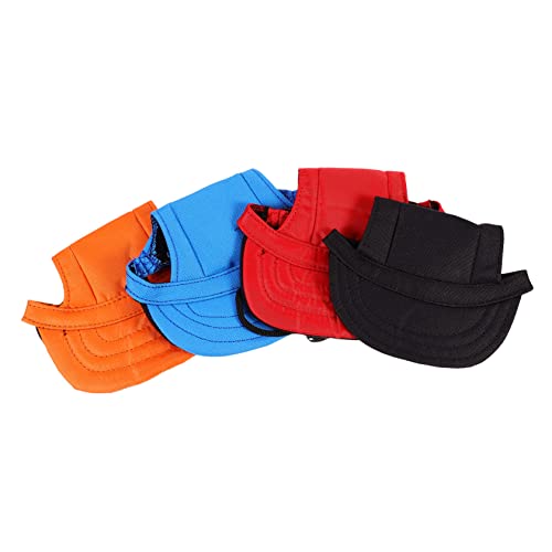 Abaodam 4Stücke Baseballkappen mit Ohrlöchern Verstellbare Sonnenschutzkappen für Welpen im Freien Atmungsaktiv Modisches Design für Einen Auffälligen Auftritt Abaodam 4Stücke Baseballkappen mit Ohrlöchern Verstellbare Sonnenschutzkappen für Welpen im Freien Atmungsaktiv Modisches Design für Einen Auffälligen Auftritt von Abaodam