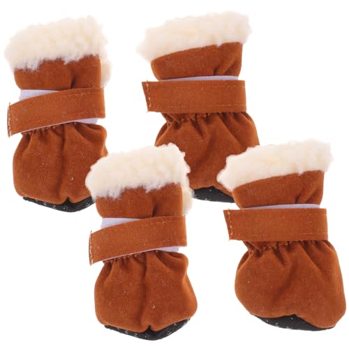 Abaodam 4stücke Hundeschuhe Mit Fleece-Futter rutschfeste Winterstiefel Für Hunde wasserdichte Pfotenschutz-Booties Geeignet Für Mittlere Und Große Hunde Abaodam 4stücke Hundeschuhe Mit Fleece-Futter rutschfeste Winterstiefel Für Hunde wasserdichte Pfotenschutz-Booties Geeignet Für Mittlere Und Große Hunde von Abaodam