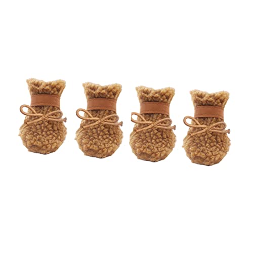 Abaodam 4Stücke Hundestiefel rutschfeste Schneestiefel für Welpen Dicke Plüsch Schuhe für Outdoor Aktivitäten für Wintereinsätze Abaodam 4Stücke Hundestiefel rutschfeste Schneestiefel für Welpen Dicke Plüsch Schuhe für Outdoor Aktivitäten für Wintereinsätze von Abaodam