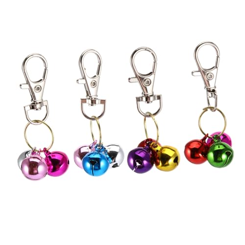 Abaodam 4Stücke Katzenhalsband Glocken Pet Bells Schlüsselbund Katzenanhängerglocken Aus Katzenanhänger Für Haustiere Zufällige Zubehör von Abaodam