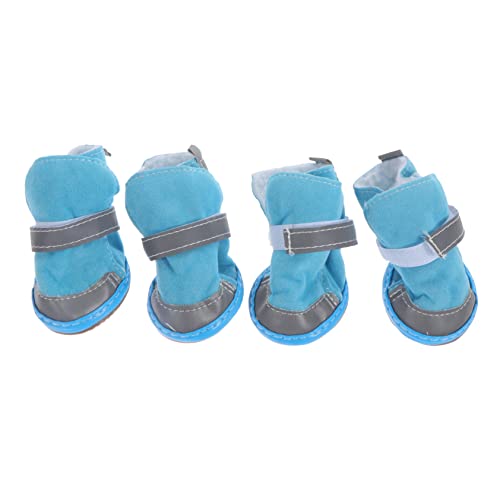 Abaodam 4Stücke Reflektierende Hundeschuhe rutschfeste Winterstiefel für Kleine und Katzen für Schnee und Kalte Verstellbar mit Praktischem Design Abaodam 4Stücke Reflektierende Hundeschuhe rutschfeste Winterstiefel für Kleine und Katzen für Schnee und Kalte Verstellbar mit Praktischem Design von Abaodam