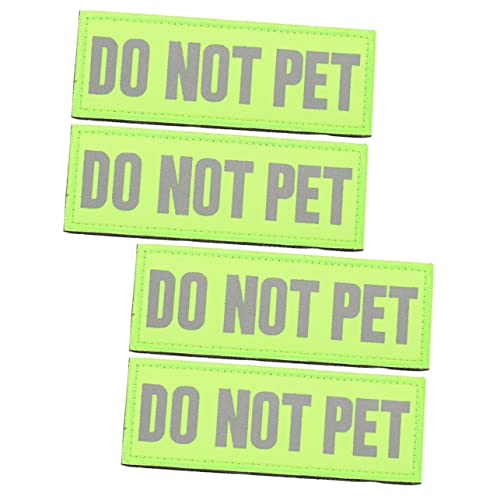 Abaodam 4Stücke Reflektierende Servicehund Patches Wasserfeste Hundebekleidung Aufnäher Für Sichere Für Hunderassen Do Not Pet Design von Abaodam