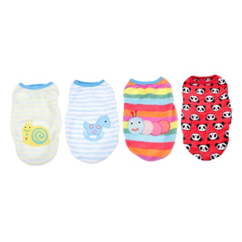 Abaodam 4Stücke Teiliges Flanell Haustierkleidung für Kleine und Katzen Cartoon Weste für Herbst Winter Bequeme und Bekleidung für Haustiere Niedliches Design Abaodam 4Stücke Teiliges Flanell Haustierkleidung für Kleine und Katzen Cartoon Weste für Herbst Winter Bequeme und Bekleidung für Haustiere Niedliches Design von Abaodam