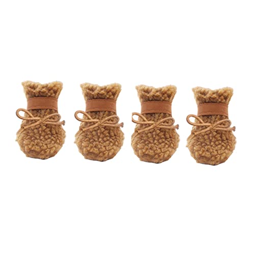 Abaodam 4Stücke rutschfeste Hundeschuhe für Winter Outdoor Nutzung Plüschstiefel für Haustiere für Schnee und Abrasives Terrain Abaodam 4Stücke rutschfeste Hundeschuhe für Winter Outdoor Nutzung Plüschstiefel für Haustiere für Schnee und Abrasives Terrain von Abaodam