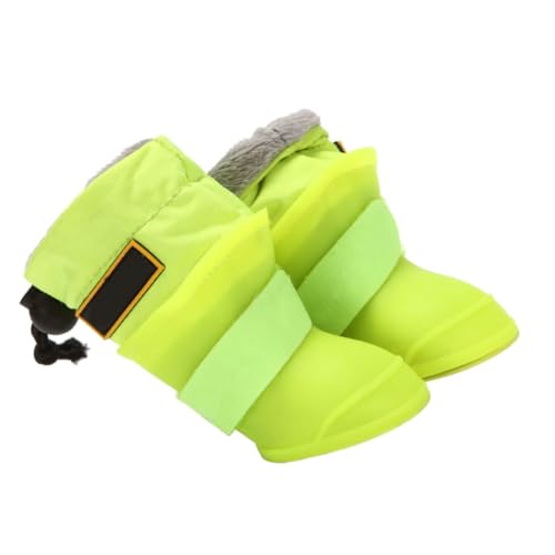 Abaodam 4Stücke wasserdichte Haustierstiefel aus rutschfeste Hunde Regenstiefel für Kleine bis Große Hunde Schutz vor Verletzungen und Nässe Einfach Anzuziehen von Abaodam