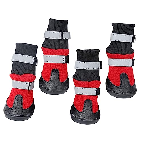 Abaodam 4Stücke wasserdichte Hundestiefel für Winter rutschfeste Pfotenschutzschuhe für Große und Mittelgroße für Schnee und Kalte Temperaturen Abaodam 4Stücke wasserdichte Hundestiefel für Winter rutschfeste Pfotenschutzschuhe für Große und Mittelgroße für Schnee und Kalte Temperaturen von Abaodam