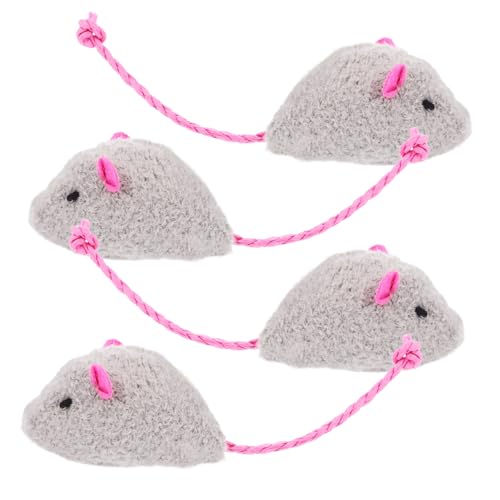 Abaodam 4pcs Realistische Plüschmaus -katzenspielzeug Interaktive Zahnen Spielzeugkätzchen Spielzeug Süße Interaktive Katze Kauspielzeug Für Innenkatzen Übung Und Spaß Abaodam 4pcs Realistische Plüschmaus -katzenspielzeug Interaktive Zahnen Spielzeugkätzchen Spielzeug Süße Interaktive Katze Kauspielzeug Für Innenkatzen Übung Und Spaß von Abaodam