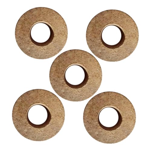 Abaodam 5 Stück Hydroponische Vase -Kappe Deckel für Hydrokulturgläser kleine hydroponische Vase Glasdeckel aus Holz Wasserpflanzgefäße für Zimmerpflanzen hölzern Light Brown von Abaodam