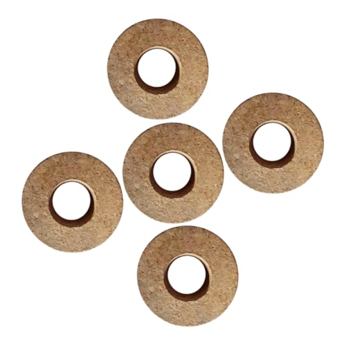 Abaodam 5 Stück Hydroponische Vase -Kappe Hydrokultur-glasvase Wasserpflanzgefäße Für Zimmerpflanzen Deckel Für Hydrokulturgläser Kleine Hydroponische Vase Light Brown Hölzern von Abaodam