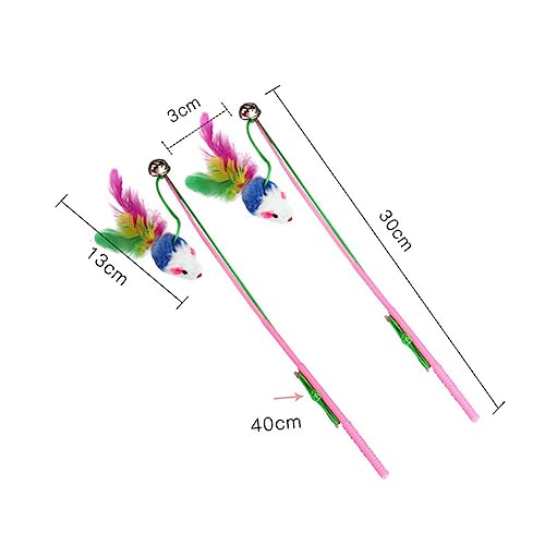 Abaodam 5 Stück Teiliges Bunte Plüsch Mäuse mit Glocke Katzen Interaktiver Katzenteaser für Kätzchen Training und Beschäftigung Spaßiges Pet Toy Zufällige Farbe Zufällige Farbe von Abaodam