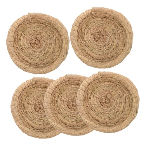 Abaodam 5stücke Stroh Nest Für Kaninchen Handgewebt Strohgeflechtbett Kleintier Schlafhaus Natürliches Strohmaterial Wohnzimmer Garten Dekoration Waschbar Und Pflegleicht Zubehör Abaodam 5stücke Stroh Nest Für Kaninchen Handgewebt Strohgeflechtbett Kleintier Schlafhaus Natürliches Strohmaterial Wohnzimmer Garten Dekoration Waschbar Und Pflegleicht Zubehör von Abaodam
