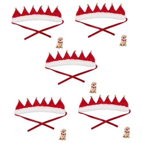 Abaodam 5 Stücke Haustier Kragen Für Weihnachten Hund Kragen Dekorative Glocken Urlaub Haustier Anzug Weihnachten Hund Kragen Stil von Abaodam