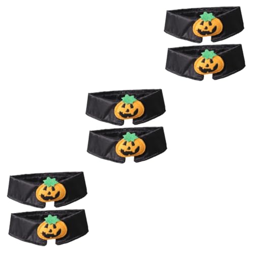 Abaodam 6stücke Halloween Kürbis -hundekrawatte Stilvolles Für Haustiere Bequemes Polyester Für Outdoor-aktivitäten Und Partys Für Schicke Haustier-Outfits von Abaodam