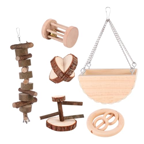 Abaodam 6 Stück Haustierspielzeug aus Holz für Haustiere Hunde klein zahnen Kauspielzeug für Hamster Welpe Holzspiele Holzspielzeug hölzern Abaodam 6 Stück Haustierspielzeug aus Holz für Haustiere Hunde klein zahnen Kauspielzeug für Hamster Welpe Holzspiele Holzspielzeug hölzern von Abaodam