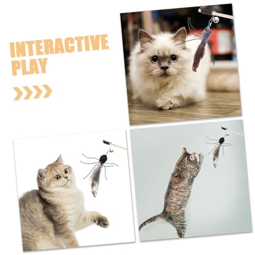 Abaodam 6 Stück Katzen-Teaser-nachfüllung Katzenspielzeug Zauberstäbe Für Katzenspielzeug Wurmspielzeug Katzenwurmspielzeug Nachfüller Für Katzen-Teaser- Plüsch von Abaodam