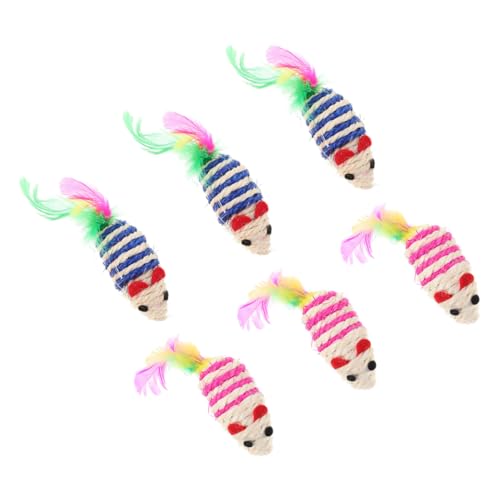 Abaodam 6 Stück Katzenspielzeug Mäuse Kätzchen Katzenminze Katzenspielzeug Masse interaktives katzenspielzeug Interactive cat Toy Sisal- -Katzenminze- Haustierbedarf Abaodam 6 Stück Katzenspielzeug Mäuse Kätzchen Katzenminze Katzenspielzeug Masse interaktives katzenspielzeug Interactive cat Toy Sisal- -Katzenminze- Haustierbedarf von Abaodam