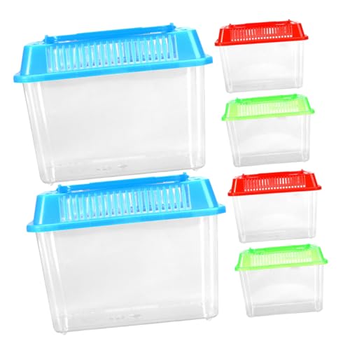 Abaodam 6 Stück Mini Handtragbare Aquarienbox für Kleintiere Teiliges für Goldfische Reptilien und Hamster Kompakte Transportbox mit Praktischem Griff für Zuhause und Unterwegs Abaodam 6 Stück Mini Handtragbare Aquarienbox für Kleintiere Teiliges für Goldfische Reptilien und Hamster Kompakte Transportbox mit Praktischem Griff für Zuhause und Unterwegs von Abaodam