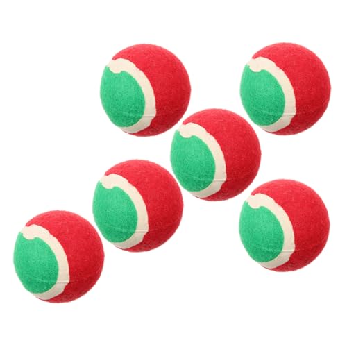 Abaodam 6 Stück Weihnachts Tennisbälle für Bouncy Balls für Kleine Welpen Kauspielzeug für Interaktives für Apportieren und Training Abaodam 6 Stück Weihnachts Tennisbälle für Bouncy Balls für Kleine Welpen Kauspielzeug für Interaktives für Apportieren und Training von Abaodam