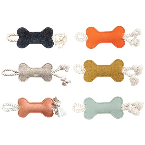Abaodam 6stücke Teiliges Hundespielzeug Interaktive Kauknochen Für Haustiere Belastbar Und Zahnreinigend Für Töten Von Langeweile Und Spielspaß von Abaodam
