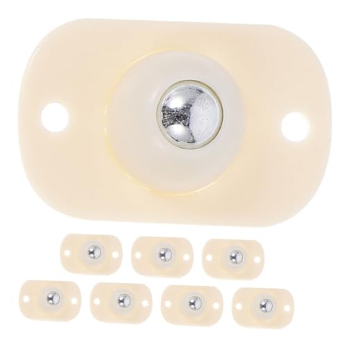 Abaodam 8 Stück Universelle Riemenscheibe kleine Werkzeugwagenräder Selbstklebende Mini-Lenkrollen Rollen für Möbelbeine Räder für Möbel Selbstklebende Lenkrollen Kugelrollen Abs Beige von Abaodam